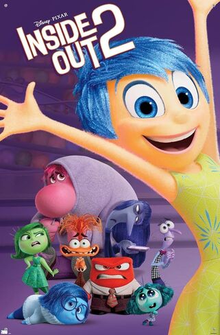 Trends International Disney Inside Out 2 - ملصق حائط جماعي مع دبابيس دفع، 22.37 بوصة × 34.00 بوصة، حزمة ملصق ودبابيس دفع in Saudi Arabia
