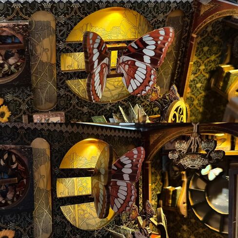 مجموعات زوايا الكتب للبالغين والمراهقين، مجموعة هدايا بناء نموذج زقاق ثلاثي الأبعاد لتركيب الكتب ورف الكتب مع ضوء LED in Kuwait