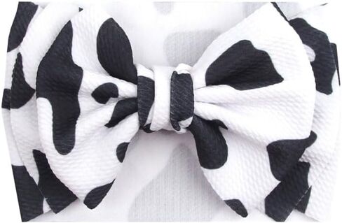 BBTDIN Baby Cow Stria Hair Band with Bowknot (A2-Hair Band, Fabric, 2.75*7.84 Inch, for 3-12 Month Old Infant Baby Boy,Toddle Little Girls, Hair Styling, Securing Hair, Unisex-Babies, 1 Count) in Saudi Arabia