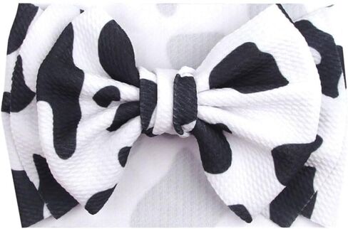 BBTDIN Baby Cow Stria Hair Band with Bowknot (A2-Hair Band, Fabric, 2.75*7.84 Inch, for 3-12 Month Old Infant Baby Boy,Toddle Little Girls, Hair Styling, Securing Hair, Unisex-Babies, 1 Count) in Saudi Arabia