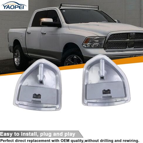 2x LED Side Mirror Turn Signal Light Left Driver and Right Passenger Lamps Clear Cover Lens For 2010 2011 2012 2013 2014 2015 2016 2017 2018 Ram 1500 2500 3500 4500 5500 Replace 68302828AA+68302829AA in Saudi Arabia
