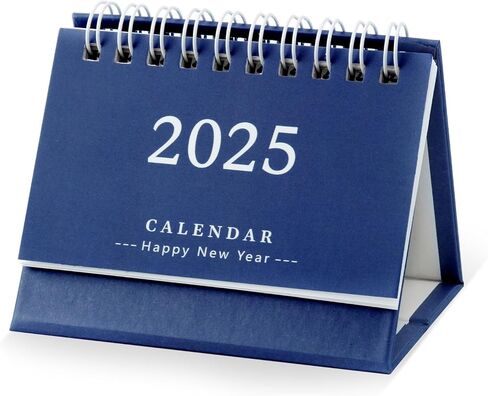 2024-2025 Mini Desk Calendar, 3.74x2.95 Inch Mini Standing Calendar Running From July 2024 to December 2025 Standing Flip Desktop Calendar Tiny Desk Calendar for Home School Office (blue) in Saudi Arabia
