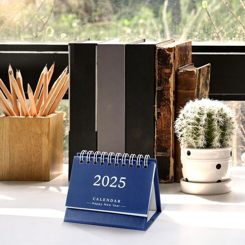 2024-2025 Mini Desk Calendar, 3.74x2.95 Inch Mini Standing Calendar Running From July 2024 to December 2025 Standing Flip Desktop Calendar Tiny Desk Calendar for Home School Office (blue) in Saudi Arabia