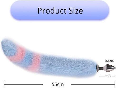 Wolf Fox Furry Tail Plug and Ears Headband Animal Costume Fancy Dress Halloween Adjustable Faux Fur Tail and Ears in Saudi Arabia