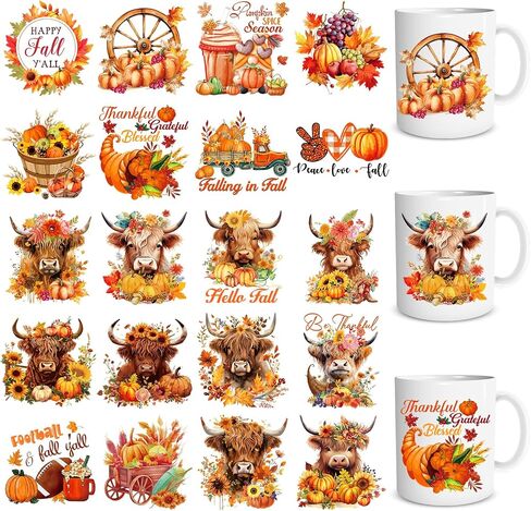 UV DTF Cup Wrap - 20 Sheets Butterfly UV DTF Cup Wraps for 16 OZ Flower Inspirational UVDTF Cup Wraps Waterproof UV DTF Wraps Personalized UV DTF Decals for Glass Cups Mug Tumbler DIY Crafts in Kuwait