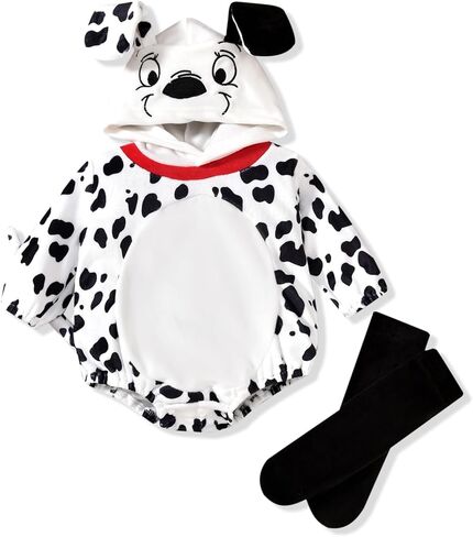 HINTINA Infant Baby Girl Animal Romper Hooded Bodysuit With Socks Halloween Christmas Outfits Fall Winter Clothes Set in Kuwait