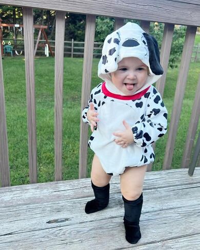 HINTINA Infant Baby Girl Animal Romper Hooded Bodysuit With Socks Halloween Christmas Outfits Fall Winter Clothes Set in Kuwait