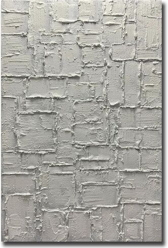 Boiee Art، 30 × 45 بوصة مجردة مرسومة يدويًا باللون الرمادي الذهبي لوحات قماشية فنية جدارية عمودية ذهبية مزخرفة بالحد الأدنى من الأكريليك على لوحة قماشية ممتدة ومؤطرة جاهزة للتعليق in Kuwait