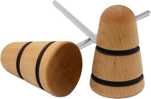 Wood Bass Drum Beater - Natural with Black Stripes in Saudi Arabia