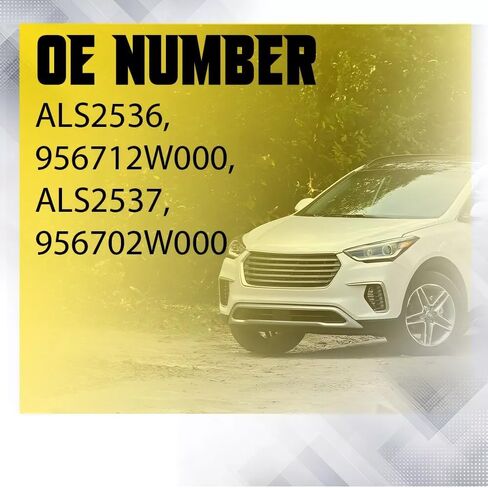 2 قطعة مستشعر سرعة ABS الأمامي الأيسر والأيمن لشركة Hyundai Santa (18-13) ، Kia Sorento (14-13) 956712W000 ، ALS2536 956702W000 ، ALS2537 in Saudi Arabia