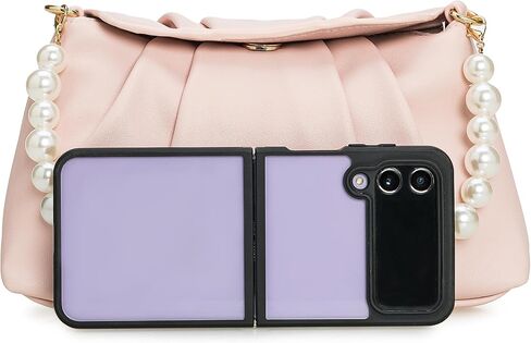 PU Clutch Handbag for Women Evening Bag Formal Dressy Purse with Pearl Strap in Saudi Arabia