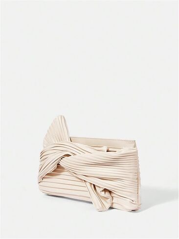Verdusa Women's Bow Evening Bag Knot Pleated Clutch Purses Leather Handbags in Saudi Arabia