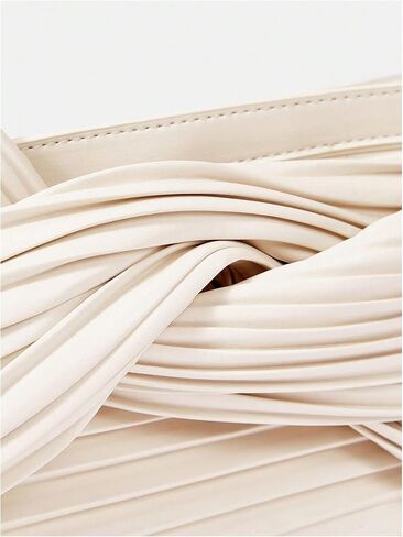 Verdusa Women's Bow Evening Bag Knot Pleated Clutch Purses Leather Handbags in Saudi Arabia