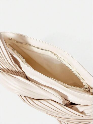 Verdusa Women's Bow Evening Bag Knot Pleated Clutch Purses Leather Handbags in Saudi Arabia