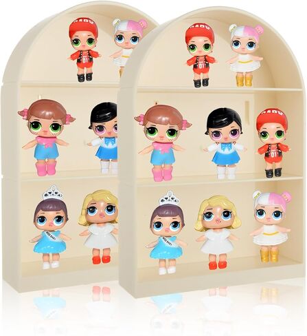 علبة عرض CYEAH مكونة من قطعتين للأشكال، صندوق تخزين الدمى المثبت على الحائط مع ملصق على الوجهين، عرض شخصيات من 3 طبقات لمقتنيات ليغو شخصيات الأكشن بوب مارت in Kuwait