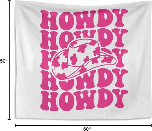 Kneibo Pink Dorm Wall Tapestry - Western Tapestry, 50x60 Inch Preppy Tapestry, Cowgirl Gifts, Western Room Decor for Teen Girls, Cowgirl Tapestry, Western House Decor in Kuwait