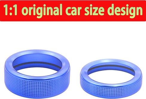 for Ford Mustang for Mach-E (2021-2024) Aluminum Volume Control Knob Cover Shift Switch Knob(Blue，2pcs) in Saudi Arabia