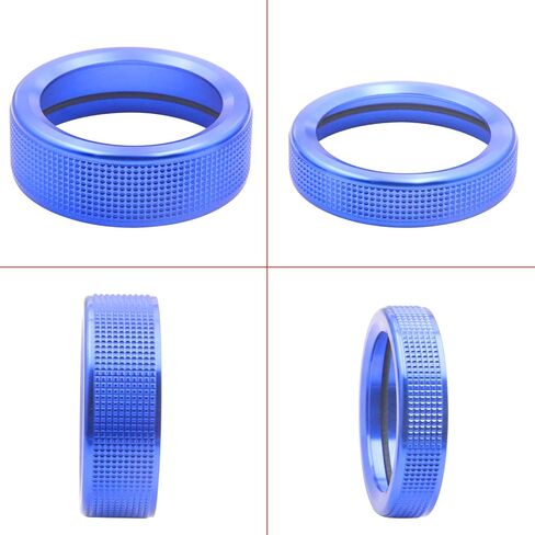 for Ford Mustang for Mach-E (2021-2024) Aluminum Volume Control Knob Cover Shift Switch Knob(Blue，2pcs) in Saudi Arabia