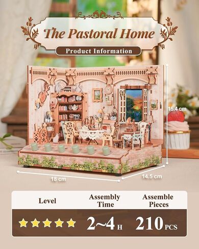 Tonecheer DIY Miniature House Kit, Wooden Dollhouse Kit with Music and White Noise,Tiny Diorama House Building Set with Electronic Screen Kit Creative Idea Gifts for Aduls (The Christmas Cottage) in Saudi Arabia