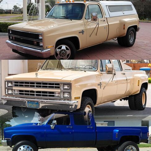 NSLUMO أضواء علامة جانبية LED لـ 1981-1991 Chevy C/K C30 K30 GMC C3500 K3500 شاحنات مزدوجة مصابيح إزالة جانبية حمراء أمامية وخلفية 6 قطع عدسات مدخنة OEM مجموعة إضاءة جانبية للصدمات in Saudi Arabia