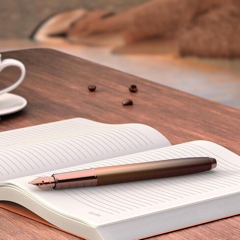 Sheaffer Gift 100 9374 Fountain Pen | Coffee Edition Matt Brown with Regal Brown PVD Trim | Fine Nib | Premium Coffee Brown Pen | Premium Fountain Pen in Saudi Arabia