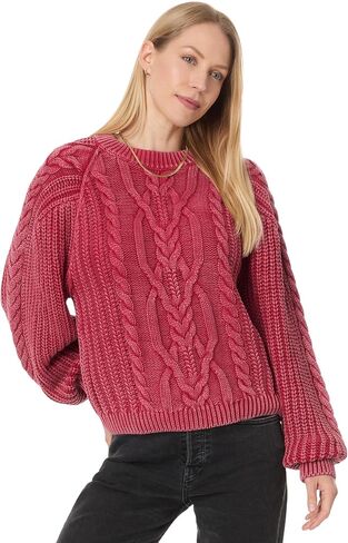 Free People Women's Frankie Cable Sweater in Saudi Arabia