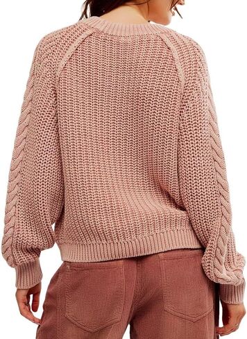 Free People Women's Frankie Cable Sweater in Saudi Arabia