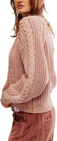 Free People Women's Frankie Cable Sweater in Saudi Arabia