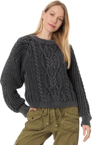 Free People Women's Frankie Cable Sweater in Saudi Arabia