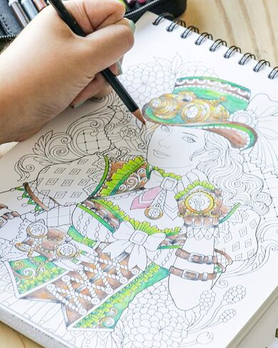 ColorIt Goddesses Adult Coloring Book Spiral Bound, USA Printed, Lay Flat Hardback Covers, Thick Smooth Paper, 50 Single-Sided Goddesses Coloring Pages in Saudi Arabia