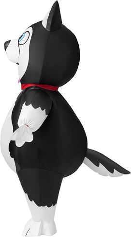 Spooktacular Creations Adults Halloween Inflatable Costumes, Husky Blow Up Dog Costumes for Men, Funny Full Body Animal Halloween Inflatable Suits with Gloves for Halloween Cosplay Themed Parties in Saudi Arabia