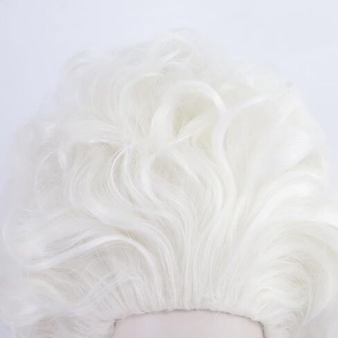 Women Short Vintage Queen Wig Curly Wig Halloween Party Costume Wig (Blonde) in Kuwait