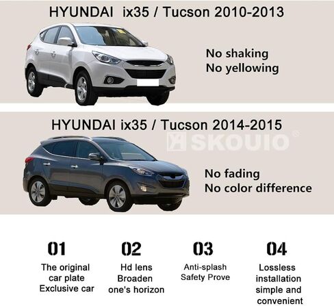 زجاج بديل للمرآة الجانبية للركاب لسيارة Hyundai Tucson / ix35 2010-2015، زجاج مرآة رؤية جانبية يمين خارجي ساخن للسيارات لعام 2010، 2011، 2012، 2013،2014،2015 Hyundai Tucson / ix35 in Kuwait