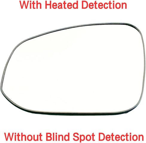 Left Driver Side Mirror Glass Heated Without Auto Dimming Compatible with for Toyota Rav4 2019-2024 Left Side View Mirror Replacement Glass With Backing (Left Driver Side Mirror Glass Heated) in Saudi Arabia