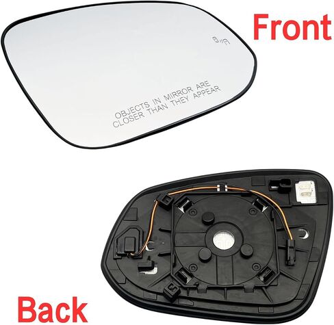 Left Driver Side Mirror Glass Heated Without Auto Dimming Compatible with for Toyota Rav4 2019-2024 Left Side View Mirror Replacement Glass With Backing (Left Driver Side Mirror Glass Heated) in Saudi Arabia