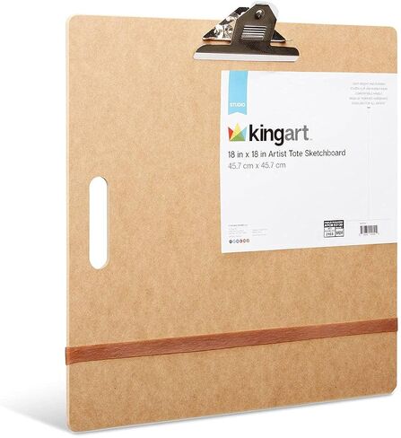 لوحة حمل رسم فنية من KINGART مقاس 45.72 سم × 45.72 سم - رائعة للاستخدام في الفصل الدراسي أو الاستوديو أو الاستخدام الميداني in Saudi Arabia