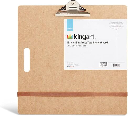 لوحة حمل رسم فنية من KINGART مقاس 45.72 سم × 45.72 سم - رائعة للاستخدام في الفصل الدراسي أو الاستوديو أو الاستخدام الميداني in Saudi Arabia