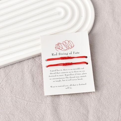 أساور حبل متطابقة للأزواج، سوار بسلسلة حمراء، هدايا علاقة لمسافات طويلة لصديقها وصديقتها، هدايا عيد الميلاد للزوج من هدايا عيد ميلاد الزوجة لها ولها in Kuwait