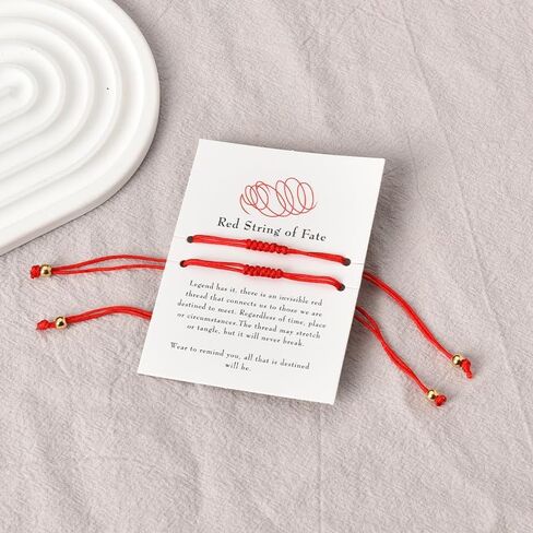 أساور حبل متطابقة للأزواج، سوار بسلسلة حمراء، هدايا علاقة لمسافات طويلة لصديقها وصديقتها، هدايا عيد الميلاد للزوج من هدايا عيد ميلاد الزوجة لها ولها in Kuwait