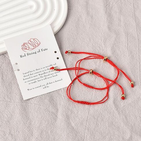 أساور حبل متطابقة للأزواج، سوار بسلسلة حمراء، هدايا علاقة لمسافات طويلة لصديقها وصديقتها، هدايا عيد الميلاد للزوج من هدايا عيد ميلاد الزوجة لها ولها in Kuwait