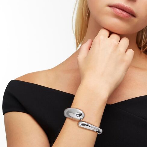 Chunky Gold Cuff Bangle Bracelets for Women 18k Gold Polished Thick Waterdrop Bracelet Minimalist Thick Gold Statement Hinge Wrist Cuff Bracelets for Women Men Jewelry Gifts in Kuwait