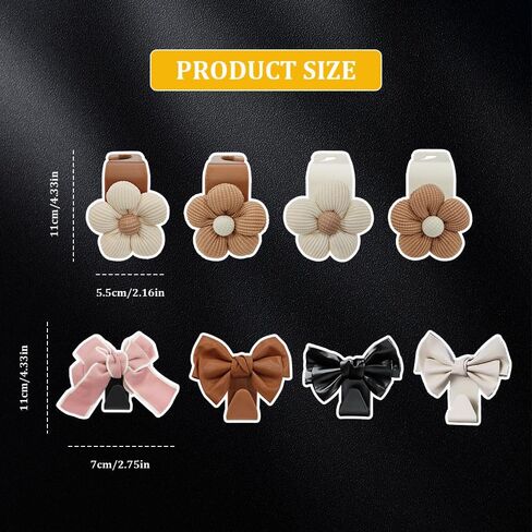 4PCS Car Hooks for Purses and Bags, Flower Car Headrest Hook, Car Purse Hook Hanger, Car Accessories Multipurpose Back Seat Hanger Storage Organize Universal for Most Cars (4PCS-White Flower) in Kuwait