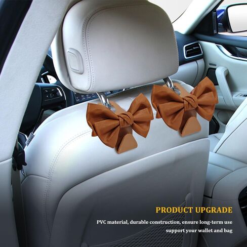 4PCS Car Hooks for Purses and Bags, Flower Car Headrest Hook, Car Purse Hook Hanger, Car Accessories Multipurpose Back Seat Hanger Storage Organize Universal for Most Cars (4PCS-White Flower) in Kuwait