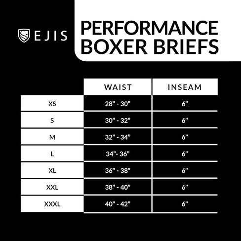 Ejis Mens Boxer Briefs, Performance Boxer Briefs for Men w Flex Fit Pouch, Quick Dry Moisture Wicking Mens Underwear, Black in Saudi Arabia