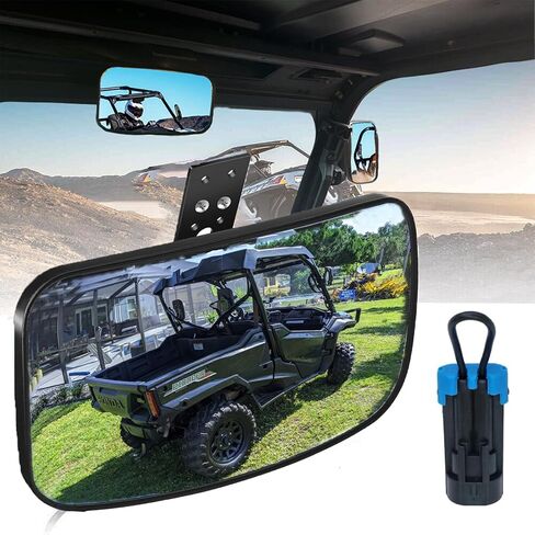 مرآة الرؤية الخلفية من Ranger، مرآة الرؤية الخلفية UTV، مرايا الرؤية الخلفية المحدبة المركزية المتوافقة مع 2017-2023 Polaris Ranger 500 570 900 XP 1000 XP. in Kuwait