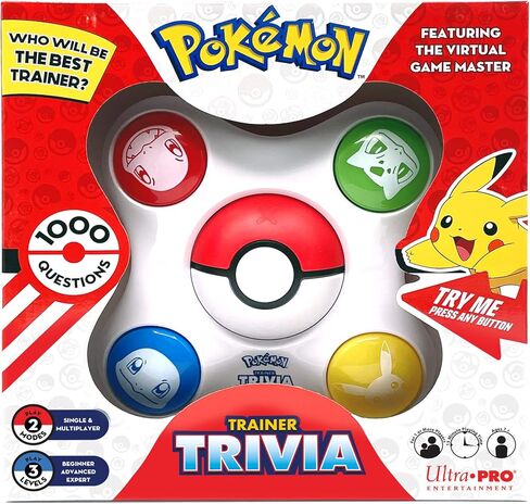 Pokemon Trainer Trivia Toy Featuring The Virtual Game Master 2 Modes Single & Multiplayer, Guessing Brain Game Pokemon Go Digital Travel Board Games in Saudi Arabia