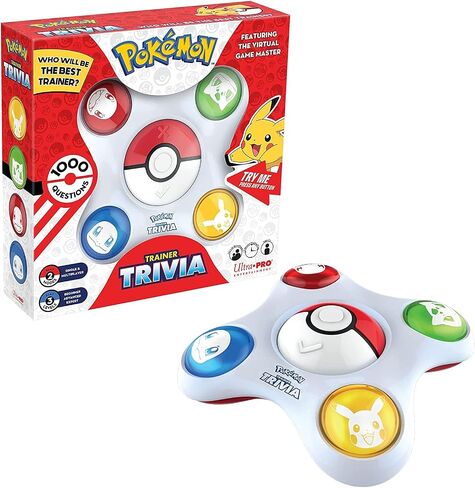 Pokemon Trainer Trivia Toy Featuring The Virtual Game Master 2 Modes Single & Multiplayer, Guessing Brain Game Pokemon Go Digital Travel Board Games in Saudi Arabia