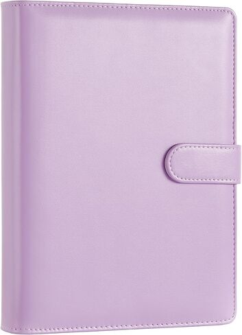 A5 Kpop Photocard Binder, PU Leather refillable Pages, 6 Ring Organizer Binder Cover with 10 Pocket Pages and 1 Set of backboards, Personal Planner with Magnetic Buckle (Pink) in Kuwait