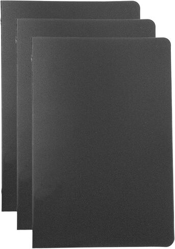 PATIKIL A6 Binder Cover, 3 Pcs PP 6 Ring Loose Leaf Binder Protector Round Ring Binder Cover Refillable Notebook Thickened Frosted Binder for Meeting Notebook Folder, Transparent in Saudi Arabia