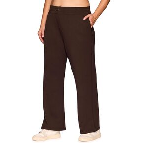 RBX Women's Plus Size Sweatpants Lightweight Scuba Fabric Wide Leg Pants with Pockets, Yoga Pants with Bungee Cord Waistband